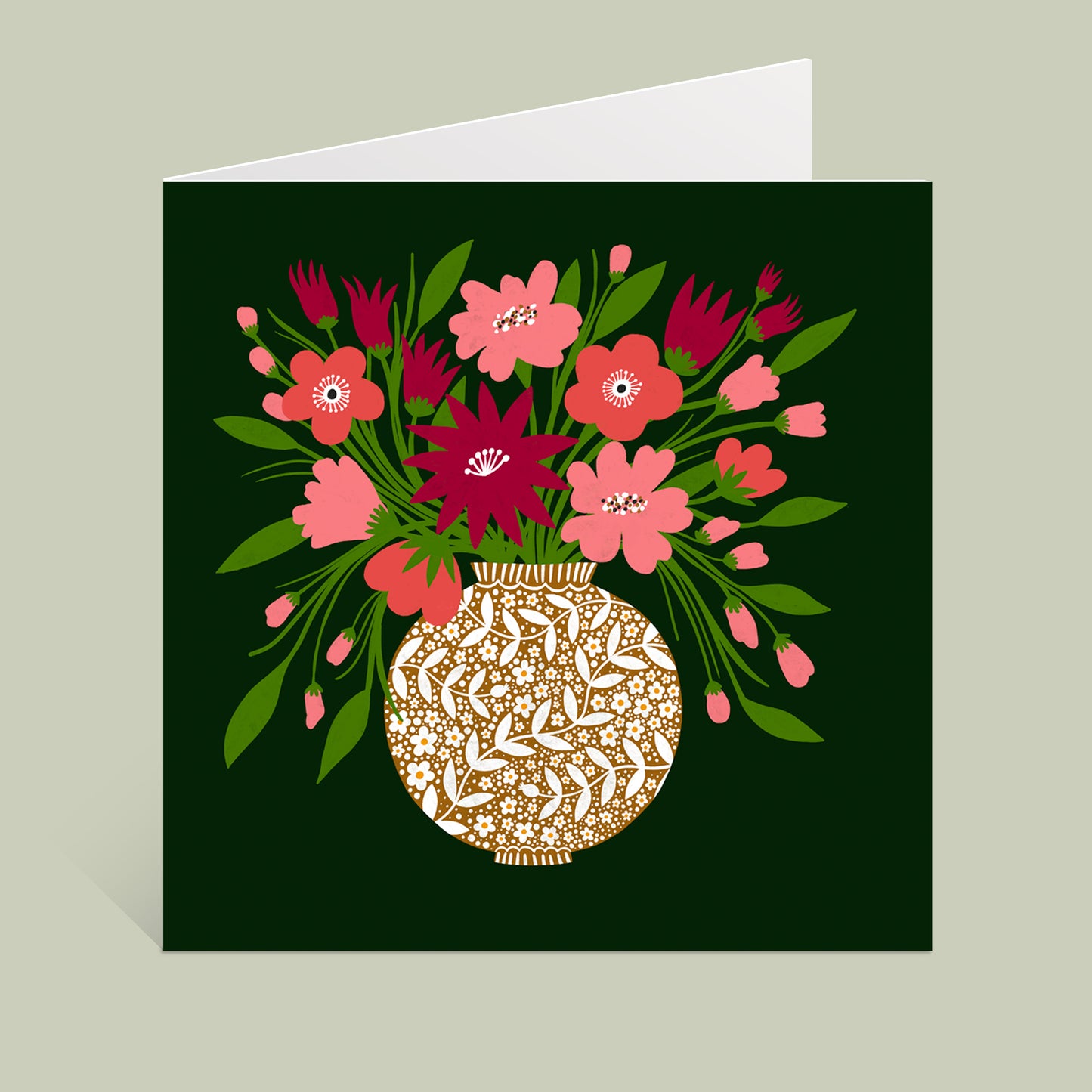 Autumnal Florals Thank You Card