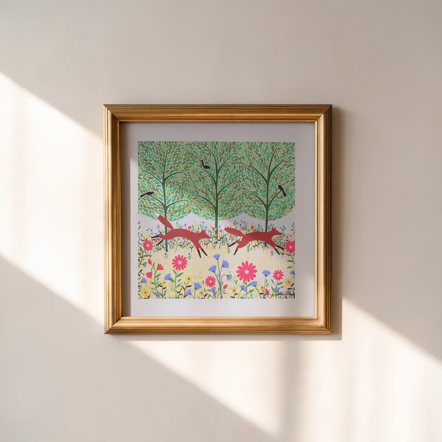 Summer Foxes Art Print