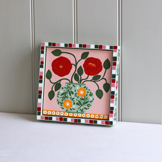 'Red Peonies' Original Art
