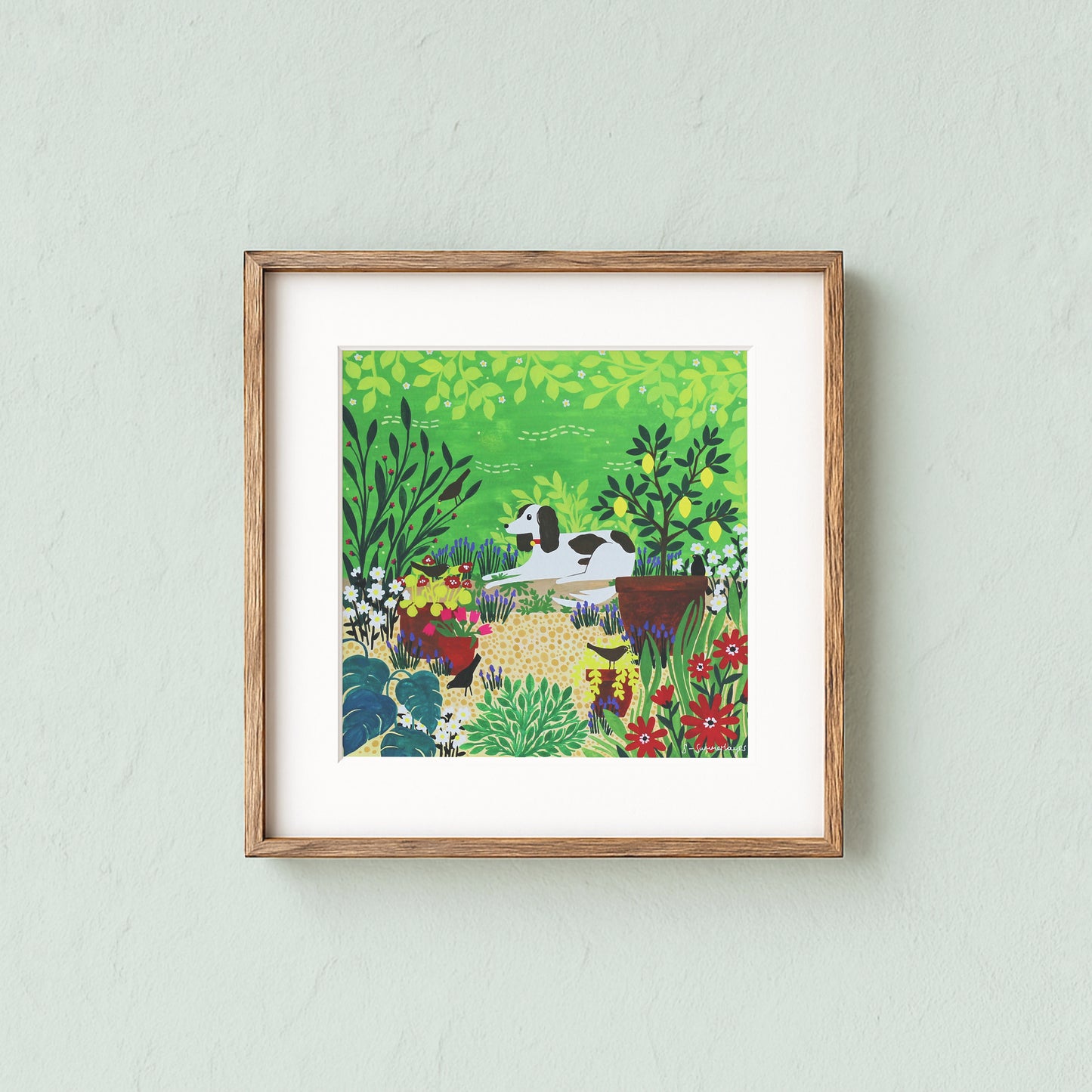 Spaniel Patio Art Print