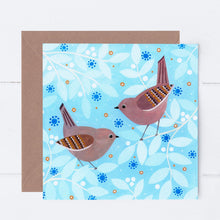 Load image into Gallery viewer, Festive Wrens Greeting Card