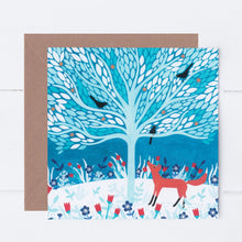 Load image into Gallery viewer, Winter Fox And Tree Greeting Card