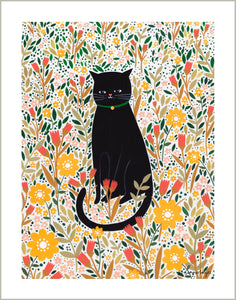 Cat Meadow Art Print