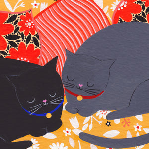 Cats Sleeping Art Print