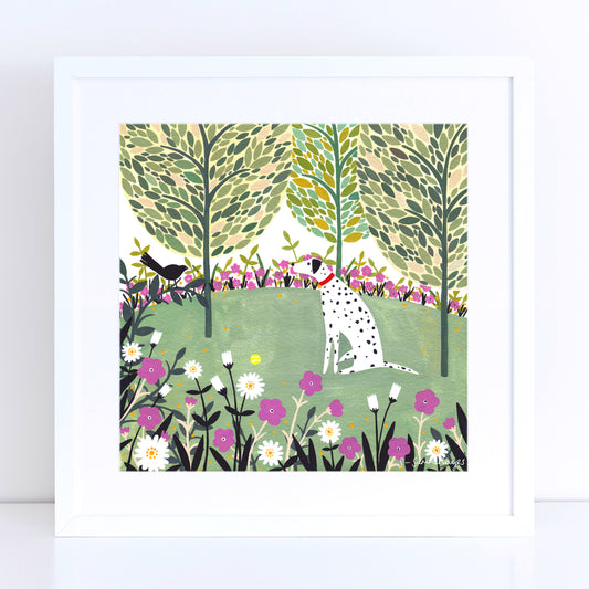 Dalmatian And Ball Art Print