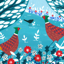 Load image into Gallery viewer, Festive Pheasants Art Print