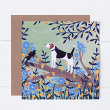 Load image into Gallery viewer, Beagle on Branch Greeting Card