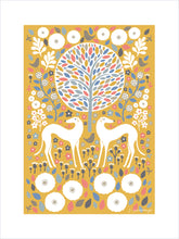 Load image into Gallery viewer, Scandi Mustard Greyhounds Art Print