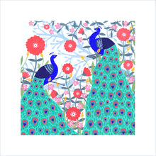 Load image into Gallery viewer, Two Peacocks Art Print