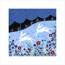 Load image into Gallery viewer, Winter Hares Art Print