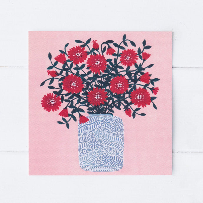 Red Flowers Greeting Card