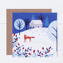 Load image into Gallery viewer, Winter Fox Cottage Greeting Card