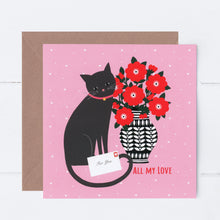 Load image into Gallery viewer, All My Love Cat Greeting Card