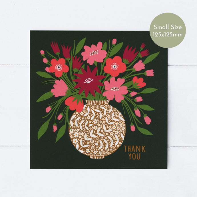 Wholesale - SS154 Autumnal Florals 125x125mm, Pack of 6 Greeting Cards