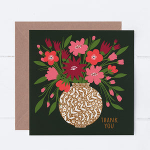 Autumnal Florals Thank You Card