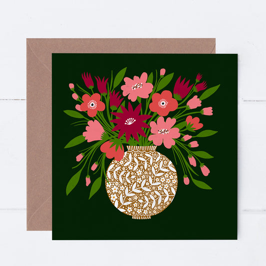 Autumnal Florals Thank You Card