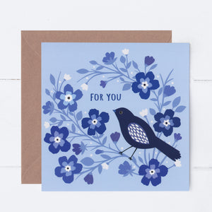 Darling Bluebird For You Greeting Card