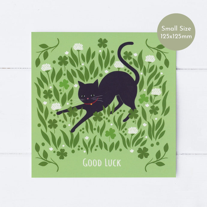 Wholesale - SS156 Good Luck Kitty 125x125mm, Pack of 6 Greeting Cards
