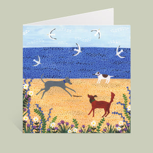 Beach Dogs Greeting Card