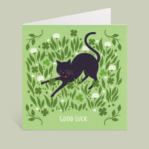 Good Luck Kitty Greeting Card
