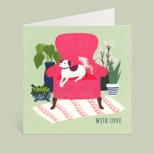 Load image into Gallery viewer, Lovely Terrier And Armchair Greeting Card
