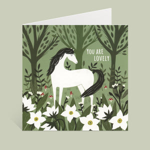 Magical Horse Forest Greeting Card