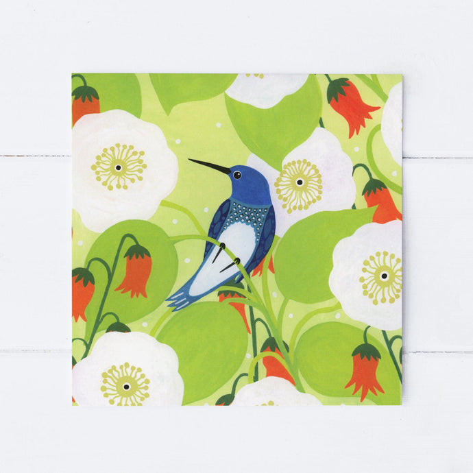 Wholesale - SS146 Hummingbird 150x150mm, Pack of 6 Greeting Cards