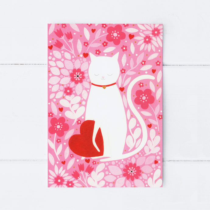 Wholesale - SS193 Love Cat Greeting 105x150mm, Pack of 6 Greeting Cards