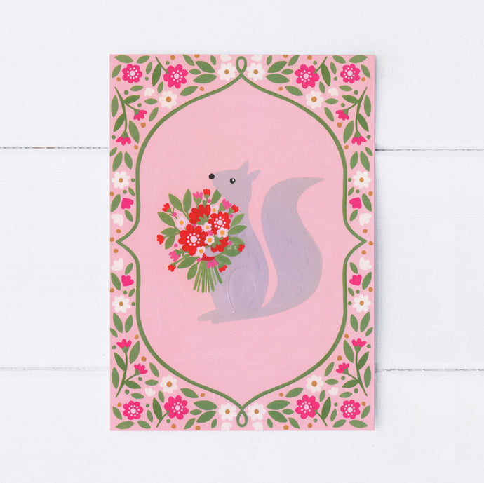 Wholesale - SS194 Love Squirrel Greeting 105x150mm, Pack of 6 Greeting Cards
