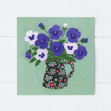 Load image into Gallery viewer, Pansies Greeting Card