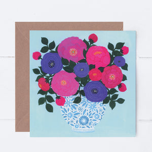 Peony Bouquet Greeting Card