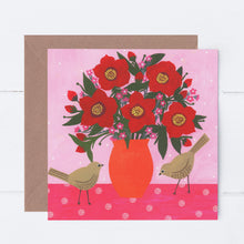 Load image into Gallery viewer, Red Hellebores Greeting Card