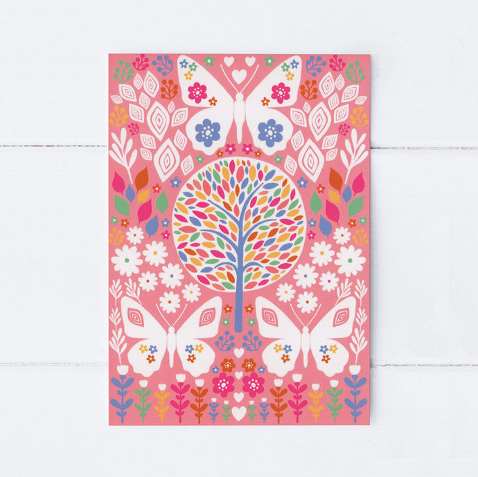 Wholesale - SS172 Scandi Butterflies 105x150mm, Pack of 6 Greeting Cards