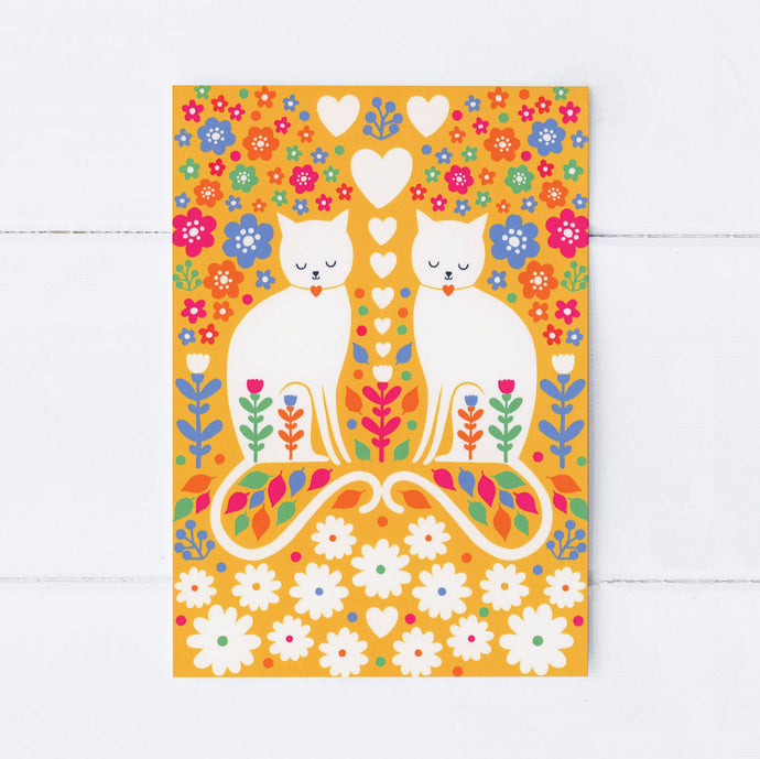 Wholesale - SS176 Scandi Cats 105x150mm, Pack of 6 Greeting Cards