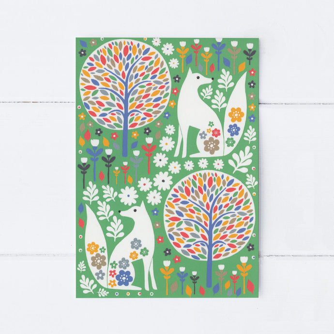Wholesale - SS168 Scandi Foxes 105x150mm, Pack of 6 Greeting Cards