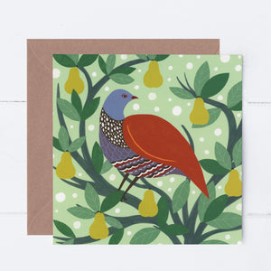 Snow Partridge Greeting Card