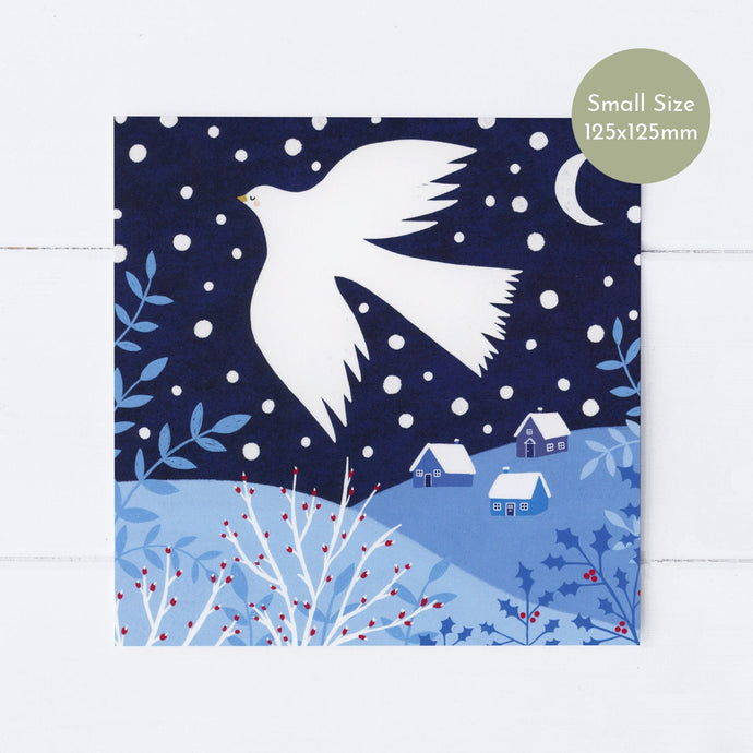 Wholesale - SS097 Snowy Dove 125x125mm, Pack of 6 Greeting Cards