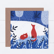 Load image into Gallery viewer, Night Foxes Greeting Card