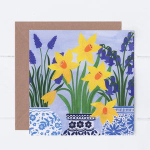 Spring Vases Greeting Card
