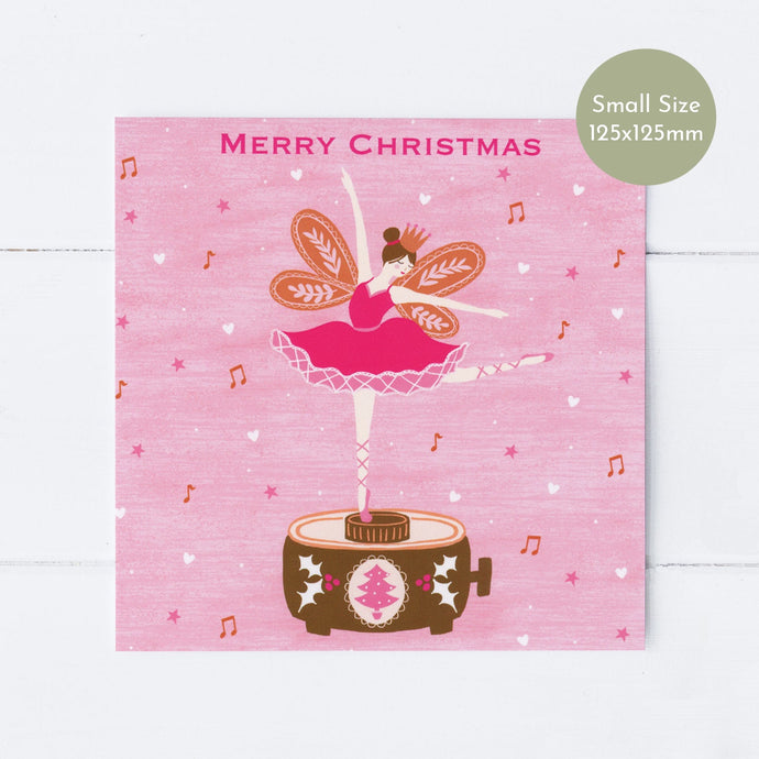 Wholesale - SS108 Ballerina Music Box 125x125mm, Pack of 6 Greeting Cards