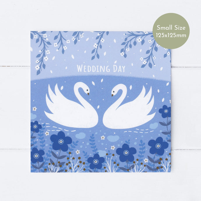 Wholesale - SS162 Swan Lake 125x125mm, Pack of 6 Greeting Cards