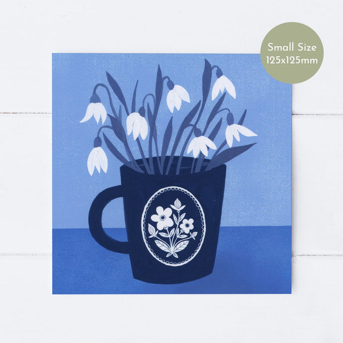 Wholesale - SS103 Winter Snowdrops 125x125mm, Pack of 6 Greeting Cards