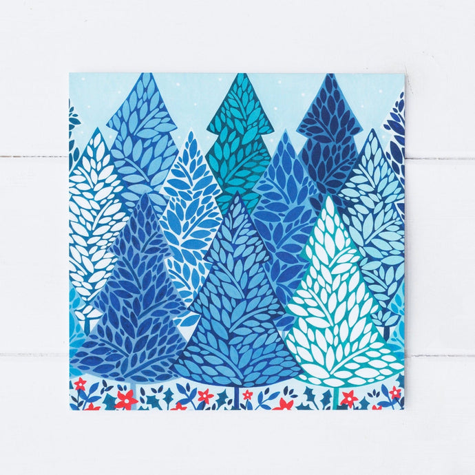 Wholesale - SS117 Winter Trees 150x150mm, Pack of 6 Greeting Cards