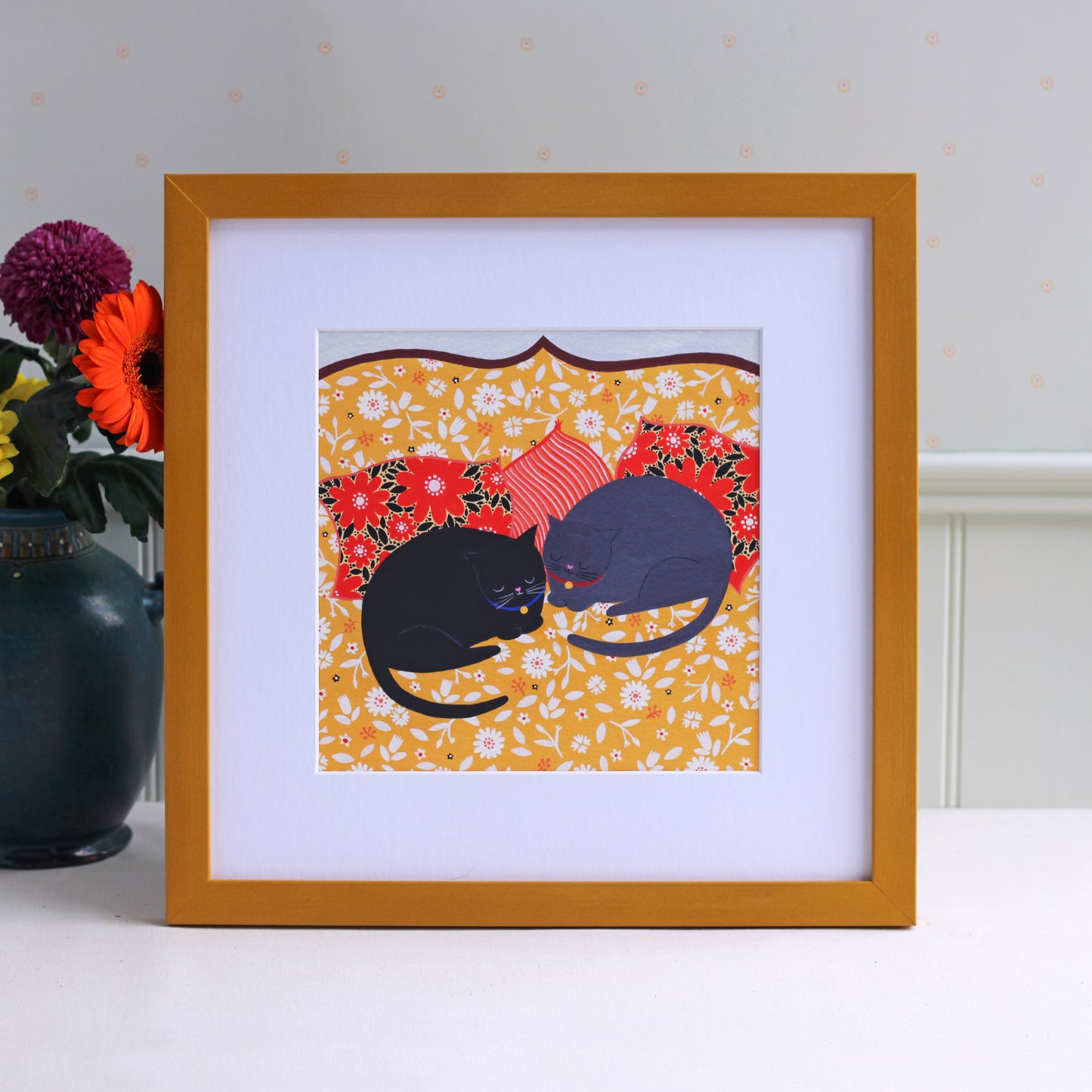 Cats Sleeping Art Print