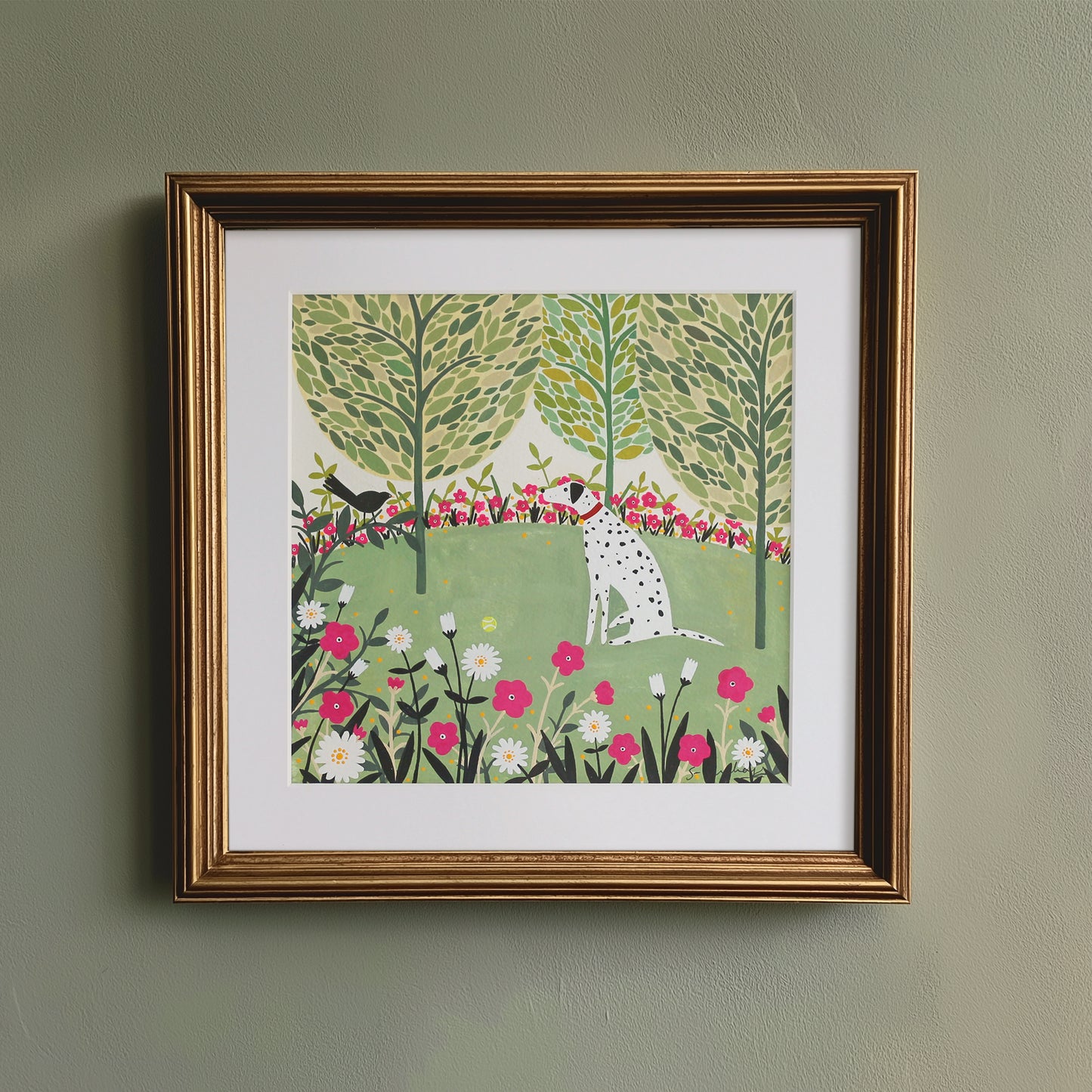 Dalmatian And Ball Art Print