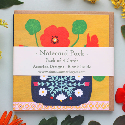 Notecard Pack - Folk Florals