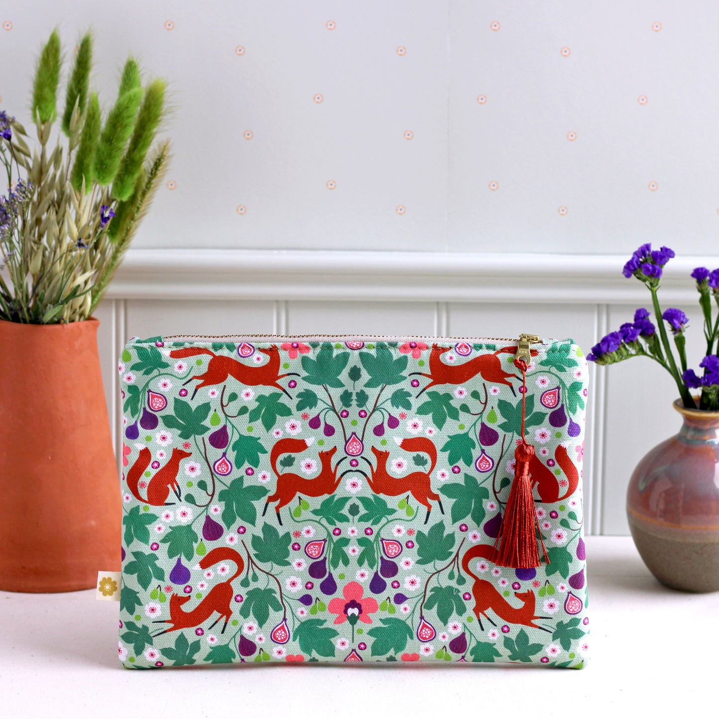 Foxes and Figs Cosmetic Bag
