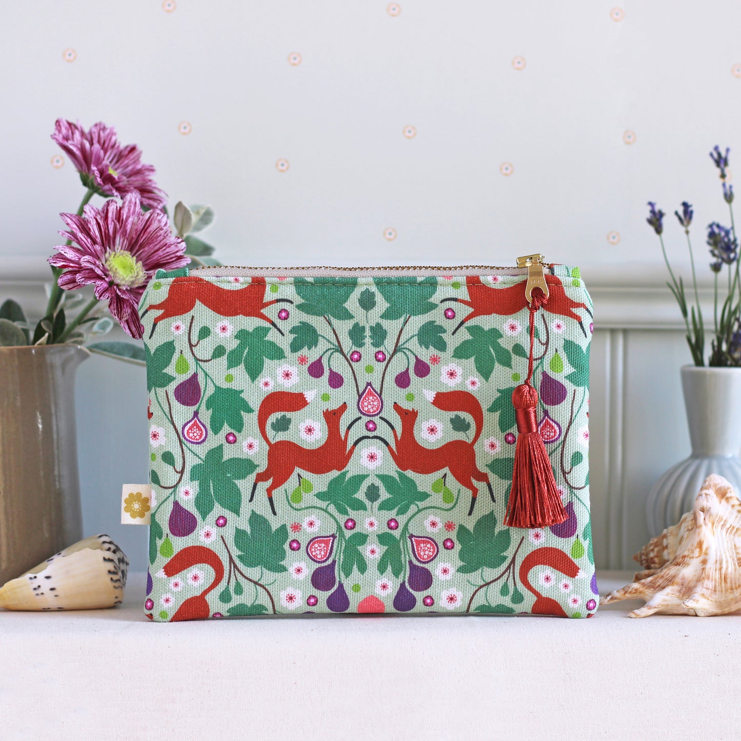 Foxes and Figs Cosmetic Bag
