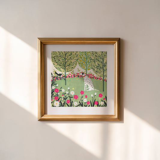 Dalmatian And Ball Art Print