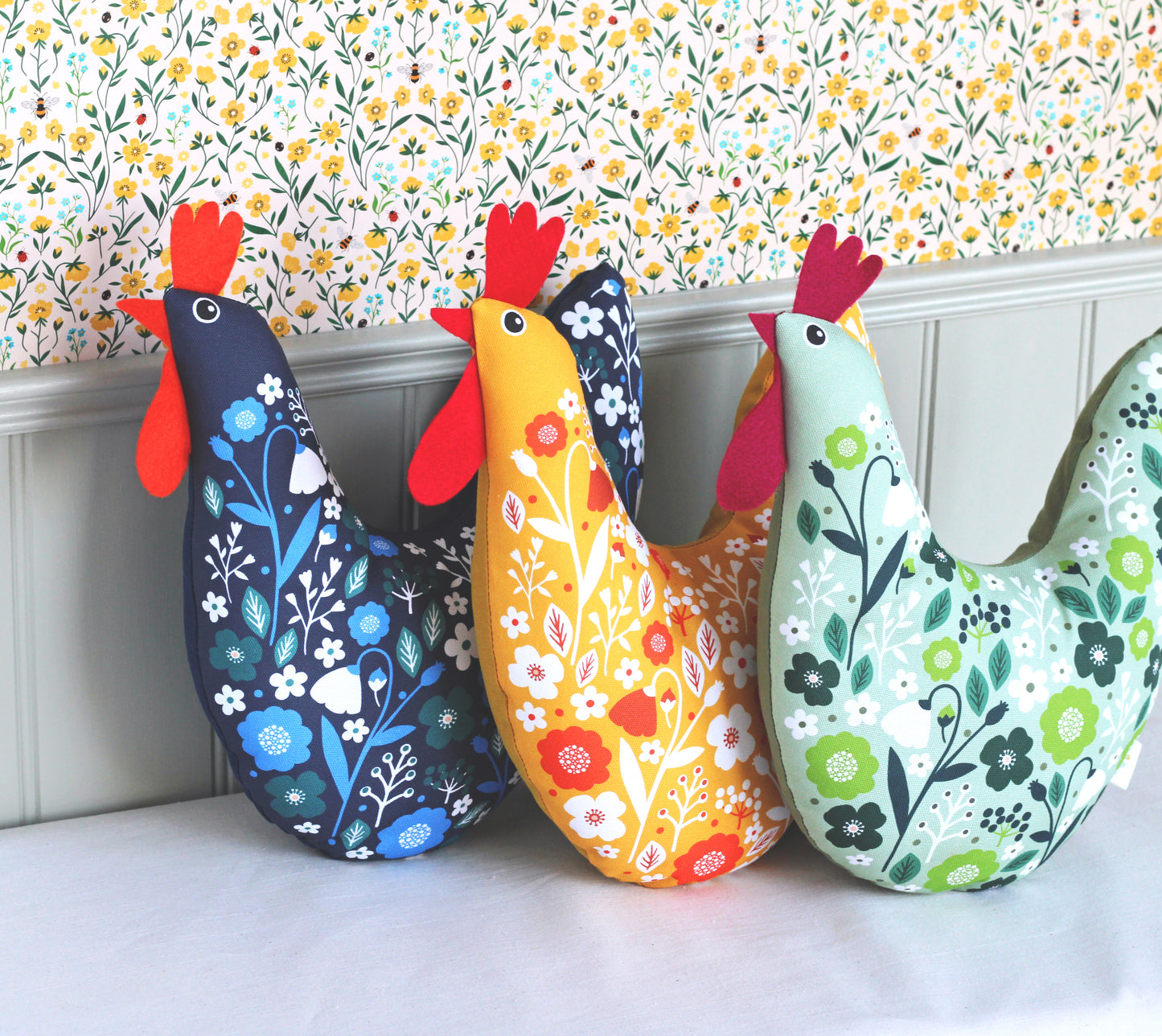 Chicken Cushion, 3 colours